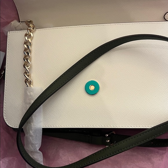 Kate Spade Ivory and Green Floral Crossbody Bag - Picture 5 of 5